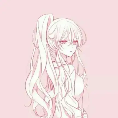 粉色系可爱女生头像二次