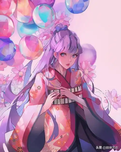 粉色系可爱女生头像二次