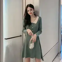 卡通复古显瘦针织花苞裙