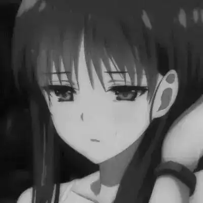 动漫女生头像丧系侧脸女生