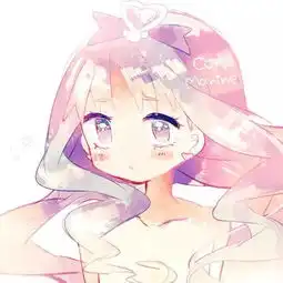 粉色系女孩插画,二次元世界里的她们最为迷人