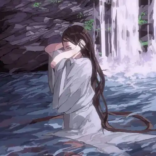 道系古风女头像蓝蓝蓝蓝