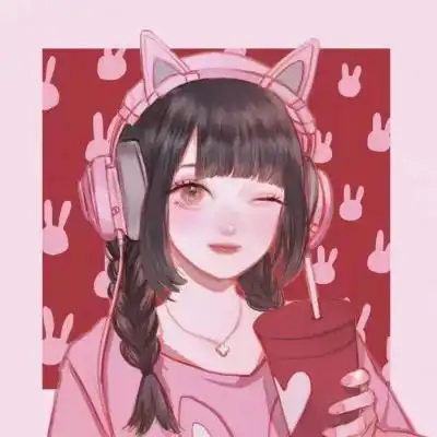 粉红系列少女头像动漫di