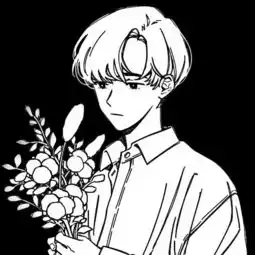 白色简约系男头像复古