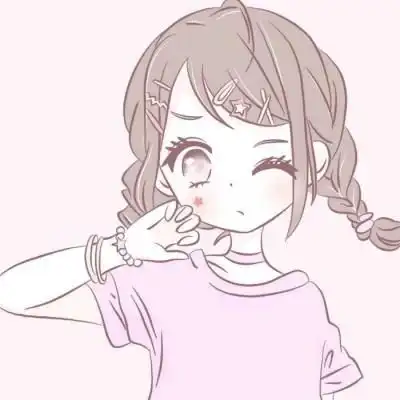 粉色系可爱女生头像二次