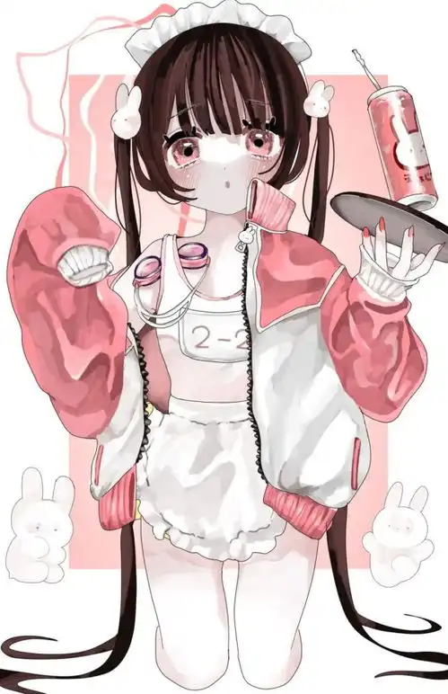 粉色系糖果一样二次元甜蜜动漫少女画风敲可爱的