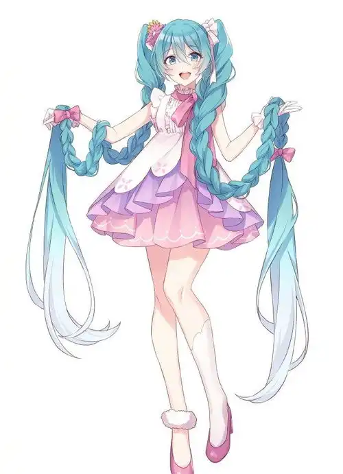 初音未来居然扎上了麻花辫新出的手办好惊艳,麻花双马尾太可爱