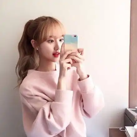 韩系女生欧美半身唯美遮脸镜子照中堆糖,美好生活研究所