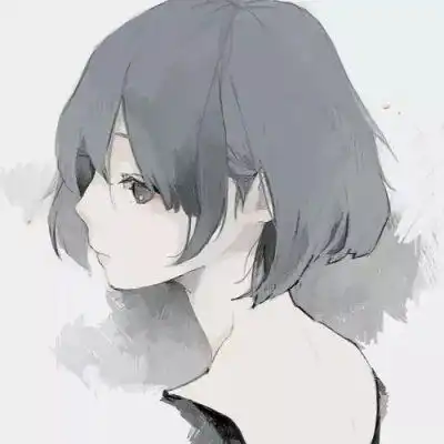 黑色短发女生动漫头像