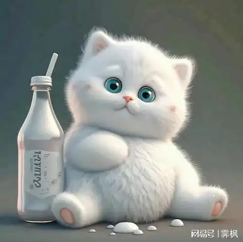 治愈头像,好胖的小白猫啊,太萌了