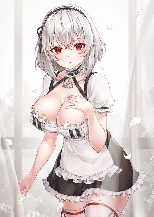 美女二次元女仆头像