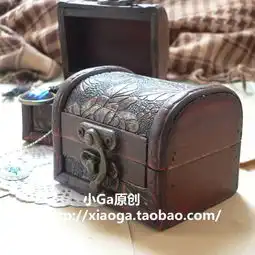 复古木质首饰盒有故事的小木盒欧式公主小收纳盒