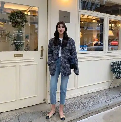 适合喜欢韩系女生的早春穿搭look