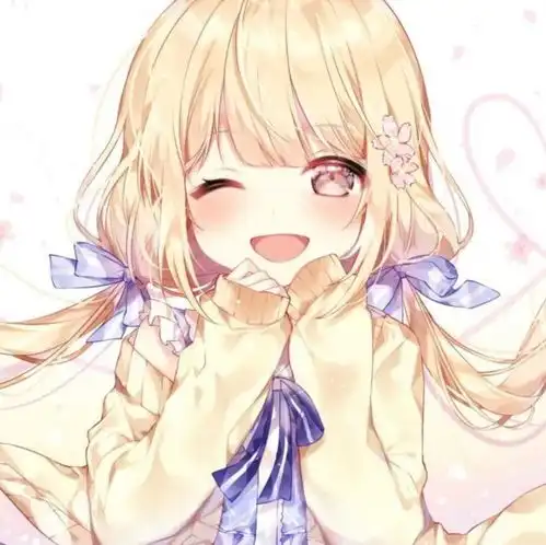 白色系女孩子头像动漫蓝
