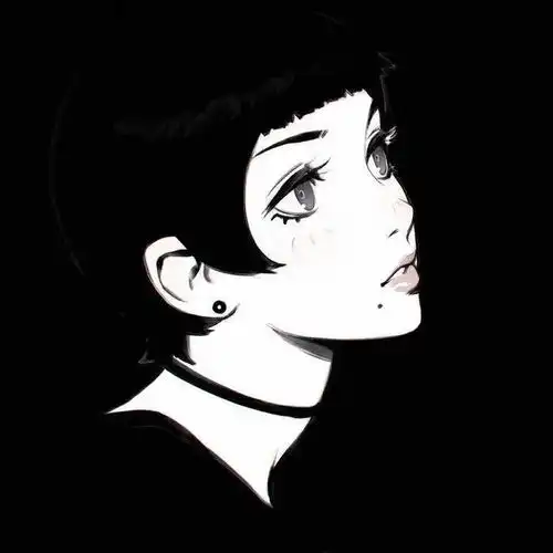 黑色系头像唯美通勤
