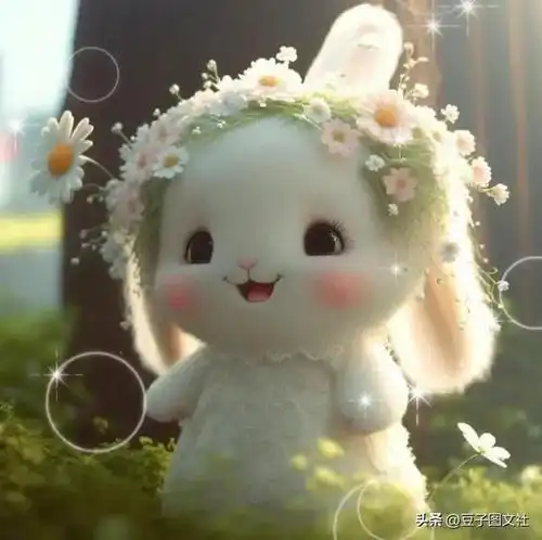 绿色系兔子图片四