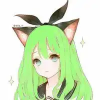 绿头发女生头像动漫