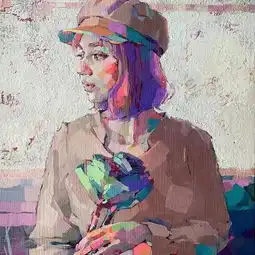 惊艳的马赛克画风将女人的柔美与绚烂表现的淋漓尽致