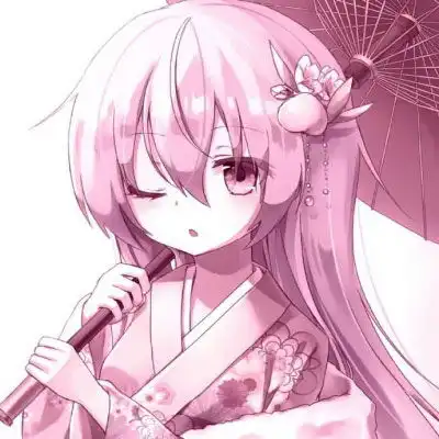 粉色系可爱女生头像二次