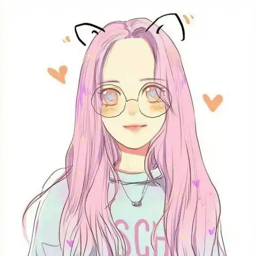 动漫少女头像粉色系