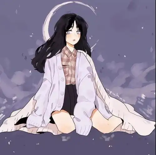 白色治愈系女生头像图片