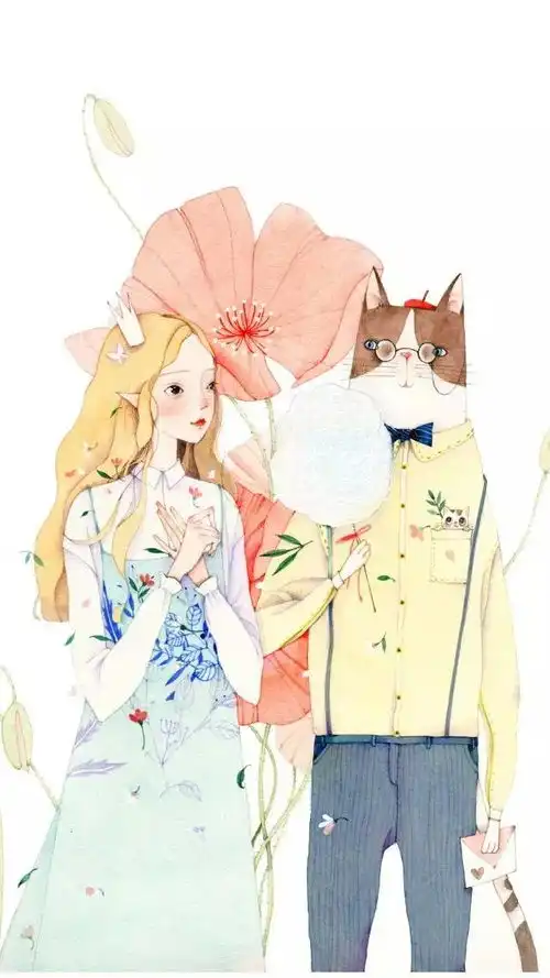 唯美细腻,深秋和我来画温暖治愈系小插画