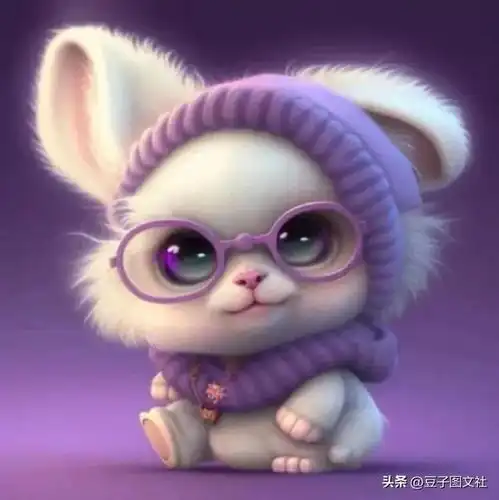 紫色系兔子图片