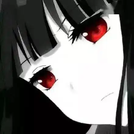 动漫女生头像丧系侧脸暗