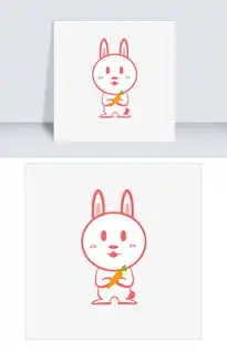 吃萝卜的小兔子插画图片素材其他格式下载动漫人物大全