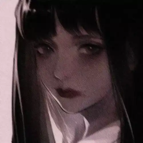 动漫女生头像丧系侧脸快