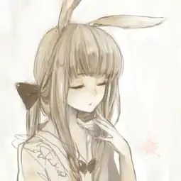 白色背景的动漫女生图