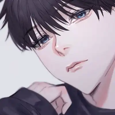 丧系忧郁头像动漫男插画