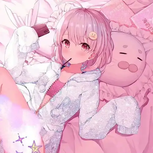粉红系列少女头像动漫粉