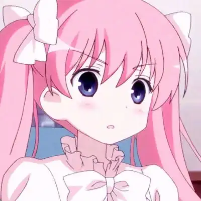 粉色系可爱女生头像二次