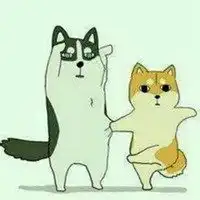 柴犬情侣头像秋千微信头像图片大全