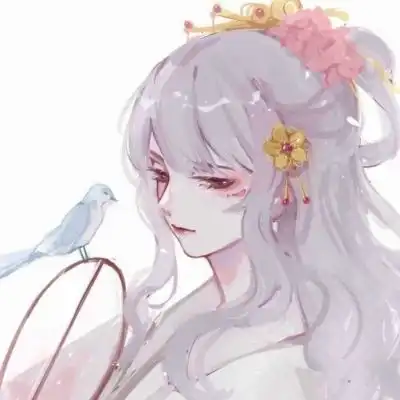 女生古风头像蓝色动漫