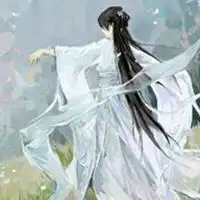 道系古风女头像背影