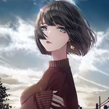 动漫女生头像丧系侧脸短