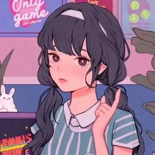 粉红系列少女头像动漫佟