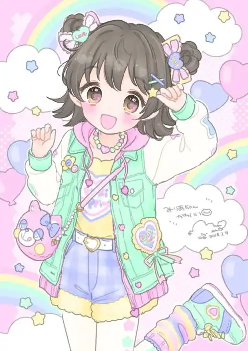 cg原画插画教程粉色系二次元卡通动漫少女童话世界