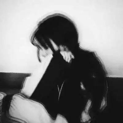 头像女生侧脸伤感孤单