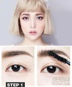 梦幻腮红萌系粗眉甜美少女妆教程