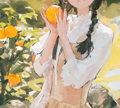 动漫女生头像把烦恼扔进夕阳里,和星星一起沉沦