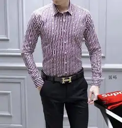 阿玛尼杜嘉班纳巴宝莉2018秋新品男士商务衬衣,奢华商务气质