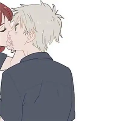 情侣头像亲吻动漫