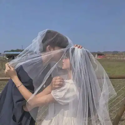 情侣真人头像婚纱双人