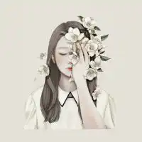 女生简约文艺手绘头像微信头像图片大全