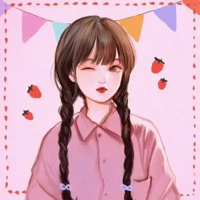 粉色系动漫女生头像心情不好,就去看海