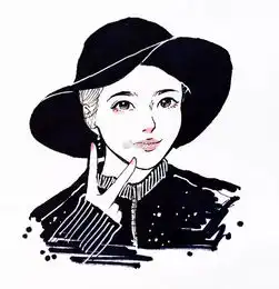 她的插画真美简洁风手绘头像有木有被惊艳到
