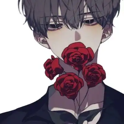丧系头像动漫男西装时尚